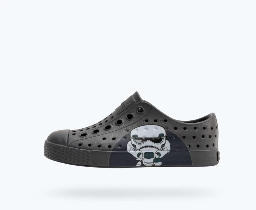 Native Shoes Jefferson Star Wars Block Girls Sneakers in Dublin Grey & Darth Bff
